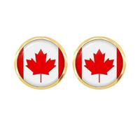 Rose Flower Brooch Pins Canada's Flag Accessories Earrings Fashionable Holiday Makeup And Exquisite Modeling Celebrate The 150th Anniversary Of Canada's National Day. for Jackets Women(White, 1. 2cm)