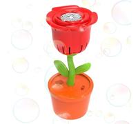 Rose Flower Bubble Machine - ABS Battery Operated Automatic Bubble Maker, Outdoor Toy, Colour-Changing LED Lights | Leakproof Design, Portable Summer Play, Kids Adults Party Garden Fun