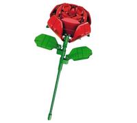 Rose Flower Building Blocks Set - Make Your Own Bouquet Faux Plant Bricks Toy Kits Age 6+ - for Kids 6+ and Adults