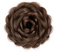 Rose Flower Bun Wigs Hairpiece Synthetic Fiber Clip On Hair Bun For Casual And Formal Occasion Women Hair Accessories Synthetic Clip