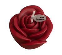 Rose Flower Candle - Elegant Rose-Scented Décor, Artisanal Floral Candle | Luxury Wedding Centerpiece Rose Fragrance, Flower Shaped Soy Wax Candle Unique Home Accessory for Women, 5.4x3.6cm