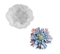 Rose Flower Candle Molds, 3D Bloom Flower Fondant Silicone Moulds Blooming Cake Mould for DIY Valentine's Day Candles Soaps & Handicrafts