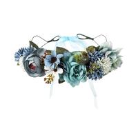 Rose Flower Crowns Romantic Floral Garlands For Bride Wedding Women Flower Wreath for Women Girls Hair Accessories(Color5)