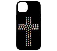 Rose Flower Divine Faith Religious Cross Christian Christ Case for iPhone 14 Plus