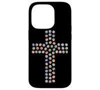 Rose Flower Divine Faith Religious Cross Christian Christ Case for iPhone 14 Pro