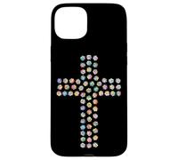 Rose Flower Divine Faith Religious Cross Christian Christ Case for iPhone 15 Plus