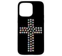 Rose Flower Divine Faith Religious Cross Christian Christ Case for iPhone 15 Pro Max