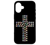 Rose Flower Divine Faith Religious Cross Christian Christ Case for iPhone 16