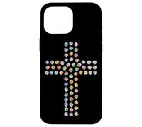 Rose Flower Divine Faith Religious Cross Christian Christ Case for iPhone 16 Pro Max