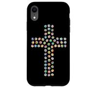 Rose Flower Divine Faith Religious Cross Christian Christ Case for iPhone XR