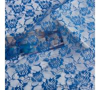 Rose Flower Embroidered Fabric 150x100cm Embroidery Floral Lace Fabric for Wedding Dress Clothing Sewing Craft Project Interior Decoration Lace
