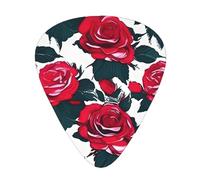 Rose Flower Floral Picture Exceptional Guitar Pick â€“ Single-Side Full-Print, Abs Material Plectrum â€“ Diverse Thickness For Varied Music Experience â€“ Ideal For Guitars And Ukuleles,Guitar Pick,