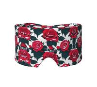 Rose Flower Floral Picture Print Sleep Eye and Ear Muffs Mask - Adjustable Yoga Travel Headband, Keep Warm Shading Comfortable Aid