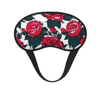 Rose Flower Floral Picture Print Sleep Mask for Side Sleepers Cup-Shaped Blackout Eye Mask Shades Cover for Men and Women