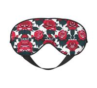 Rose Flower Floral Picture Print Soft Eye Mask – Comfortable Sleep, Blocks Light, Full Eye Coverage, Ideal for Travel, Meditation