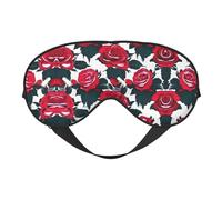 Rose Flower Floral Picture Print Soft Eye Mask - Comfortable Sleep, Elastic Nighttime Shade, Eye Covers for Travel, Meditation