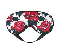 Rose Flower Floral Pictureprint Travel Office Airplane Night Sleep Shading Blindfold Adjustable Strap Eye Mask