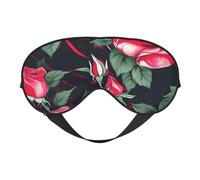 Rose Flower Floral Print Breathable Full-Cover Eye Mask Stylish Adjustable Nap Night Restful Environment