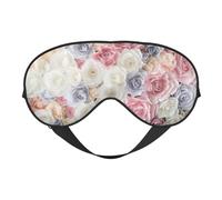 Rose Flower Floral Print Functionality Cozy Eye Mask Adjustable Strap Nap Night Travel Camping Yoga Relax