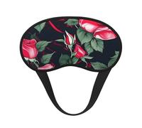 Rose Flower Floral Print Sleep Mask for Side Sleepers Cup-Shaped Blackout Eye Mask Shades Cover for Men and Women
