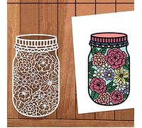 Rose Flower Jar Metal Die Cuts for Card Making,Lace Flower Leaf Bottle Card Cutting Dies Cut Stencils DIY Scrapbooking Decorative Embossing Paper Card Art Craft