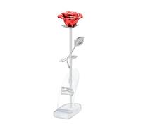 Rose Flower Keepsake Urns for Human Ashes - Memorials Urn Locket - Long-Stem Colorful Rose Flower Cremation Urns - Funeral Urn for Ashes Adult Cremation Keepsake for Ashes (Red Rose)