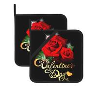 Rose Flower Large Pot Holders Oven Mitts Set Heat Resistant Pot Holders Square Pot Holder Hot Pads8 In