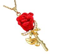 Rose Flower Pendant Necklaces For Daughters Birthday Gift Beach Eve