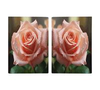Rose Flower Pink Passport Holder Slim PU Leather Passports Wallet Portable Passports Protector Passport Cover