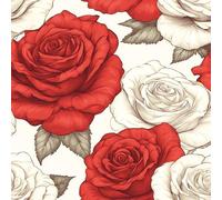 Rose Flower Plant Peel and Stick Wallpaper 3D Printed Painted Vintage for Boys Girls Teen Bedroom Living Room Kitchen Removable Decor Wall Mural Paper 17.3"x197"