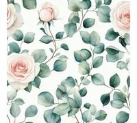 Rose Flower Plant Peel and Stick Wallpaper 3D Printed Painted Vintage for Boys Girls Teen Bedroom Living Room Kitchen Removable Decor Wall Mural Paper 17.3"x236"