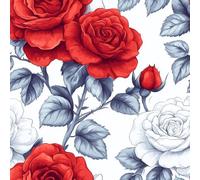 Rose Flower Plant Peel and Stick Wallpaper 3D Printed Painted Vintage for Boys Girls Teen Bedroom Living Room Kitchen Removable Decor Wall Mural Paper 17.3"x78.7"