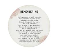 Rose Flower Poem Remember Me Metal Tin Sign Vintage Garden Bedroom Cafe Bar Man Cave Home Wall Decor Metal Poster 8x8 inches