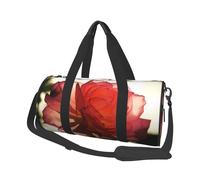 Rose Flower Printed Canvas Travel Duffel Bag - Gym Sports Bag with Large Capacity for Weekend Business Travel