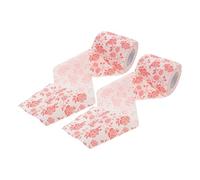 Rose Flower Printed Wood Pulp Paper 2pcs Toilet Paper Rolls