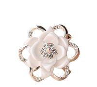 Rose Flower Scarf Clips Shawl Clip Buckle Three Rings Silk Scarves Clip Silk Scarf Clasp Clips Scarf Brooches Buckle Pearl Floral Scarf Ring Clip Enamel Simple Style Scarf Ring for Women Girls