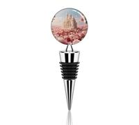 Rose Flower Sea with Castle Bottle Stoppers for Wine Bottles Vacuum Stopper with Silicone Reusable Wine Corks Leak Proof Keep Fresh Decorative Wine Stoppers Unique Wines Saver Accessories