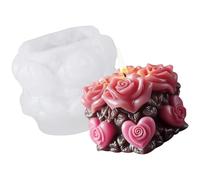 Rose Flower Shape Silicone Mold Flower Embossed Silicone Molds for Making Soap Wedding Parties Decoration Mold
