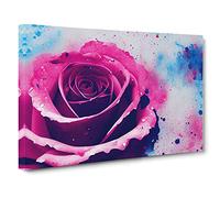 Rose Flower Splash Vol.6 Canvas Print | Gallery Wrapped 30mm Frame Wall Art | 30x20 inches | Ready to Hang | Abstract Floral Picture | Living Room Bedroom Lounge Office