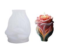 Rose Flower Tulip Succulent Cylinder Molds Silicone Wave Spiral Candle Mold - Silicone Resin Casting Molds for Candle & Resin & Soap Craft Supplies