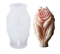 Rose Flower Tulip Succulent Cylinder Molds Silicone Wave Spiral Candle Mold - Silicone Resin Casting Molds for Candle & Resin & Soap Craft Supplies