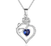 Rose Flower Urn Necklace For Ashes For Women Mom Always In My Heart Cremation Memorial Jewelry With Different Color Crystals, Stainless Steel, Zircon
