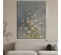 Rose Flower Wall Art Modern 100% Hand-Painted Oil Painting Contemporary Vertical Frameless Textured Artwork For Living Room Bedroom Home Decor 50X70Cm(20X28Inch)
