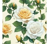 Rose Flower Yellow Peel and Stick Wallpaper 3D Printed Painted Vintage for Boys Girls Teen Bedroom Living Room Kitchen Removable Decor Wall Mural Paper 17.3"x236"