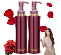 Rose Fragrance Body Wash, Fragrance Body Wash, Golden Glow Shower Gel, Moisturizing & Gentle, Women's Rose Anti-Aging Deep Moisture Shower Gel (2 Pcs)