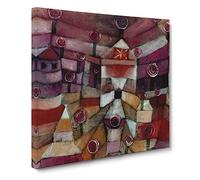 Rose Garden by Paul klee Canvas Print | Gallery Wrapped 30mm Frame Wall Art | 20x20 inches | Ready to Hang | Classic Floral Picture | Living Room Bedroom Lounge Office