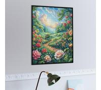 Rose Garden Landscape 500 Piece Jigsaw Puzzle for Adults Animals Plants Jigsaw Creative Gift for Loved Ones Family Activity Challenging Design Stress Relief Pastime 500 PCS