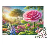 Rose Garden Paradise Puzzle 1000 Pieces Recycled Paper for Adults Puzzle for Adults Educational Game Challenge Fun Home Present Great Gift for Kids Age 12 Years Up 70x50cm/1000pcs