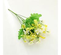 rose garland Flower Faux Daisy Decoration Silk Home Plants Shrubs flowers (White, One Size)