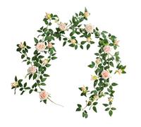 Rose Garlands for Decoration, Rose Vine | Fake Floral Garland,5.9ft Rose Vine Fake Flower Garland for Wedding Party Ceremony Background Wall Garden Decor A